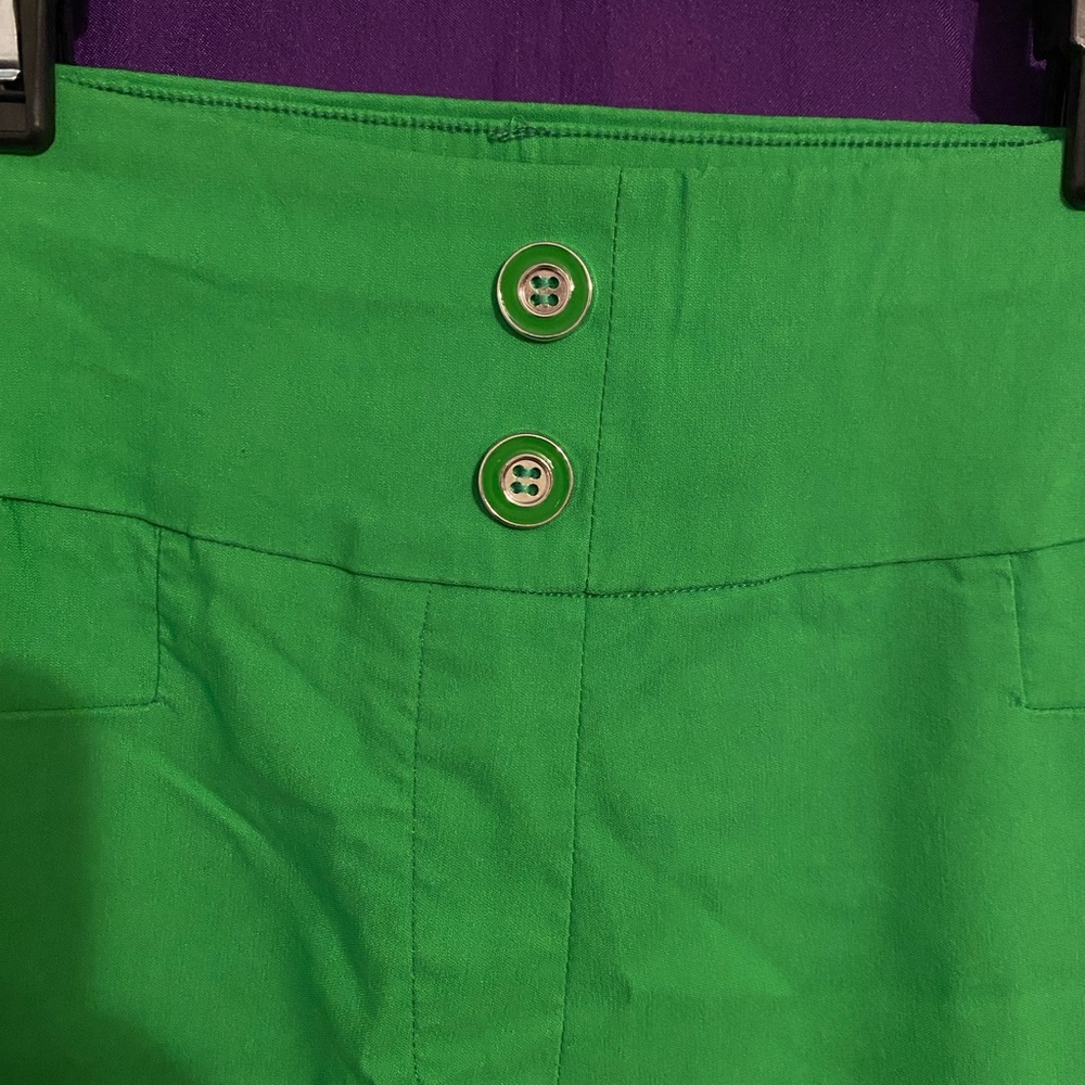 New York & Company Vibrant Kelly Green Petite Jegging Pants. Size S Petite. - Picture 3 of 4